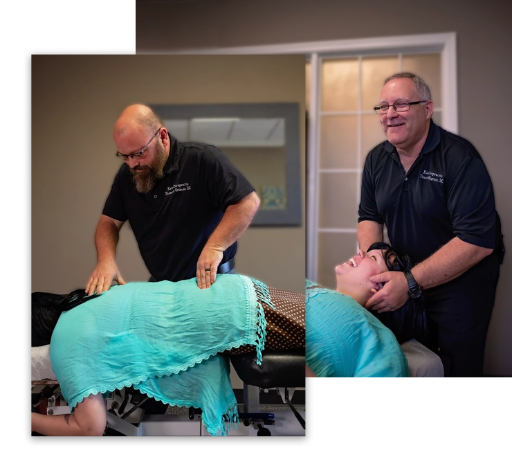 Chiropractor Broken Arrow OK Timothy Wagner And Shannon Grimes Adjusting Patient